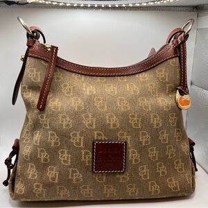 Dooney & Bourke Signature Anniversary Canvas & Leather Hobo Bag Like New